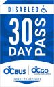 DISABLED 30-DAY PASS